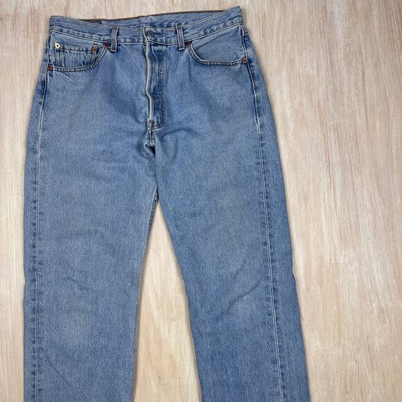 Levi's 501 XX Button Fly Original Fit 100% Cotton Blue Denim Jeans Men's 34X34 - Picture 2 of 14